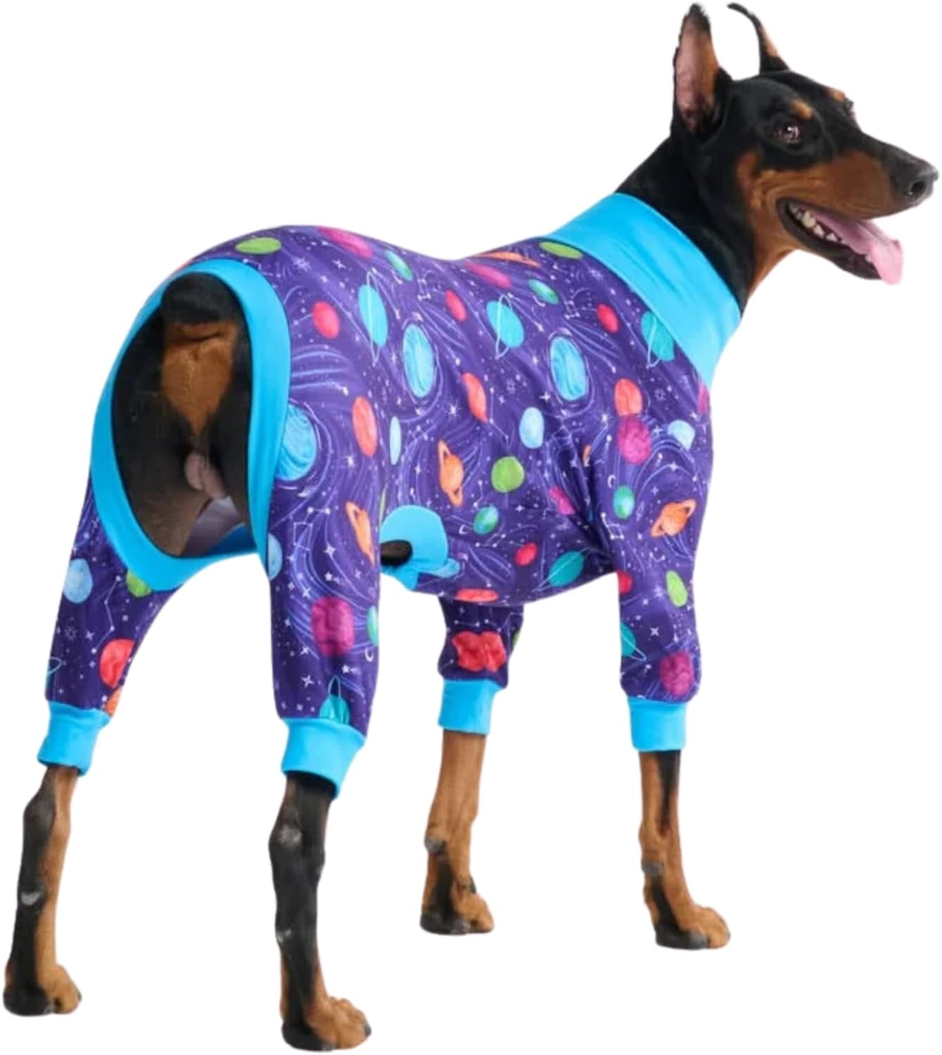 Dog Christmas Pajama, Dog Recovery Suit Male, Onesie, Ultra-Soft and 4-Way Stretch, for Small Medium and Large Breeds - Green and Red Plaid - M