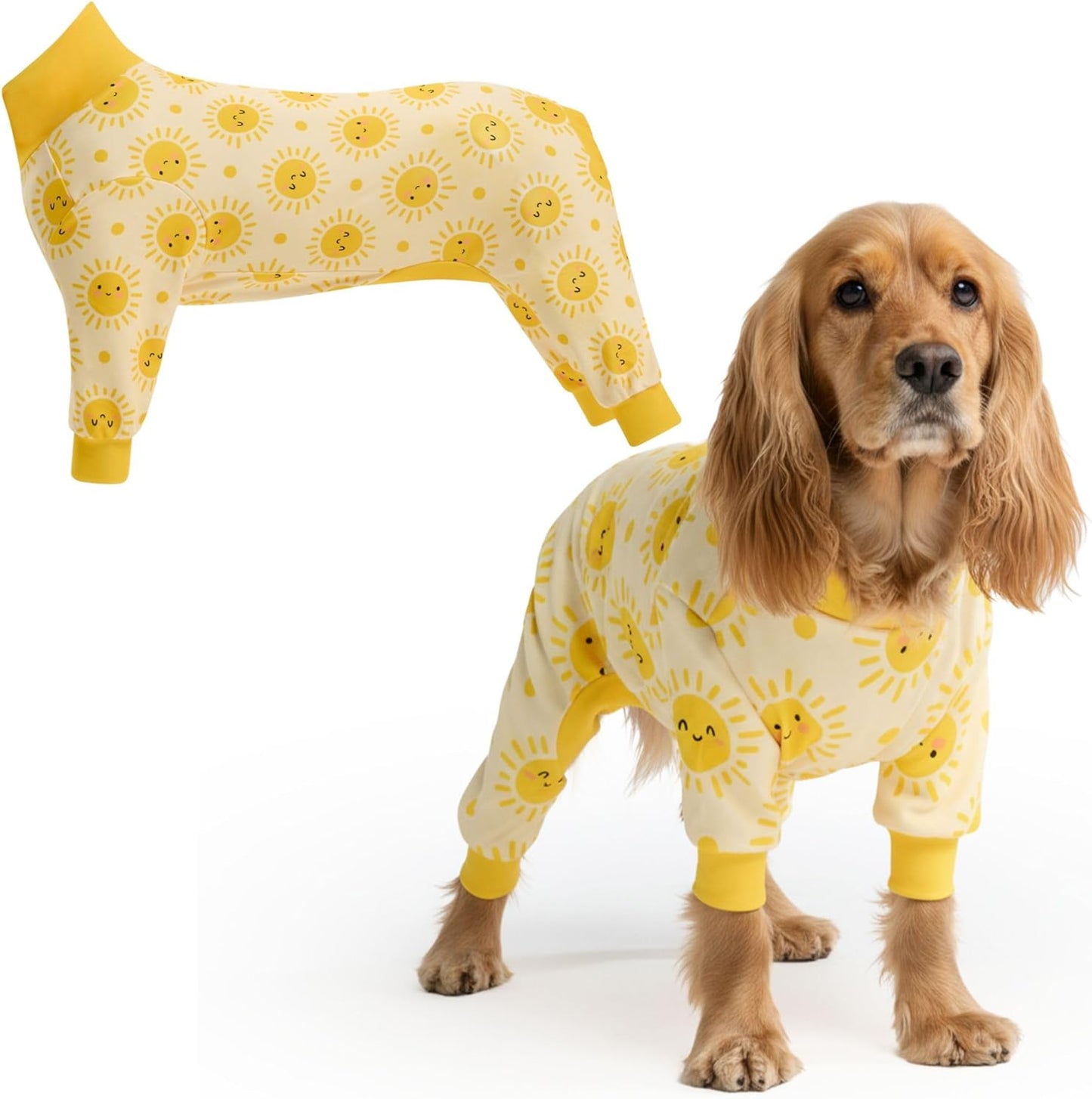 Dog Christmas Pajama, Dog Recovery Suit Male, Onesie, Ultra-Soft and 4-Way Stretch, for Small Medium and Large Breeds - Green and Red Plaid - M