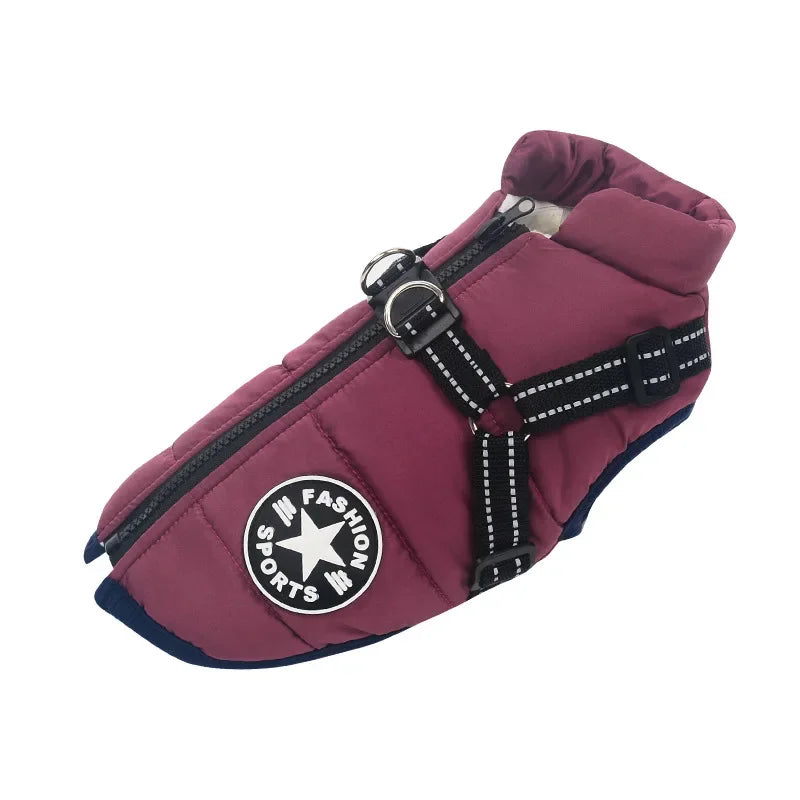 Waterproof Dog Coat & Harness – Large & Small Dog Jacket for Labrador, Chihuahua, French Bulldog