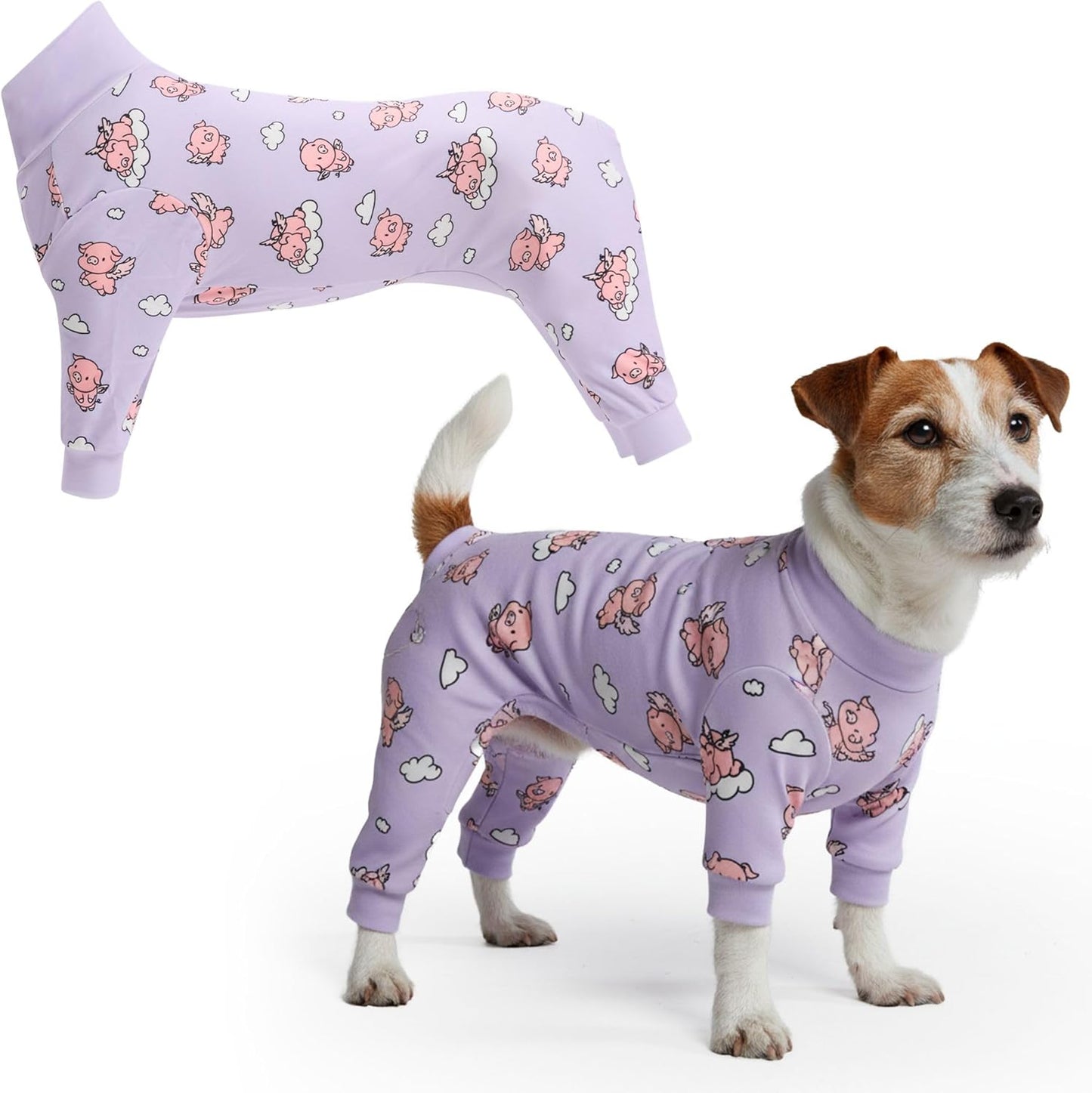 Dog Christmas Pajama, Dog Recovery Suit Male, Onesie, Ultra-Soft and 4-Way Stretch, for Small Medium and Large Breeds - Green and Red Plaid - M