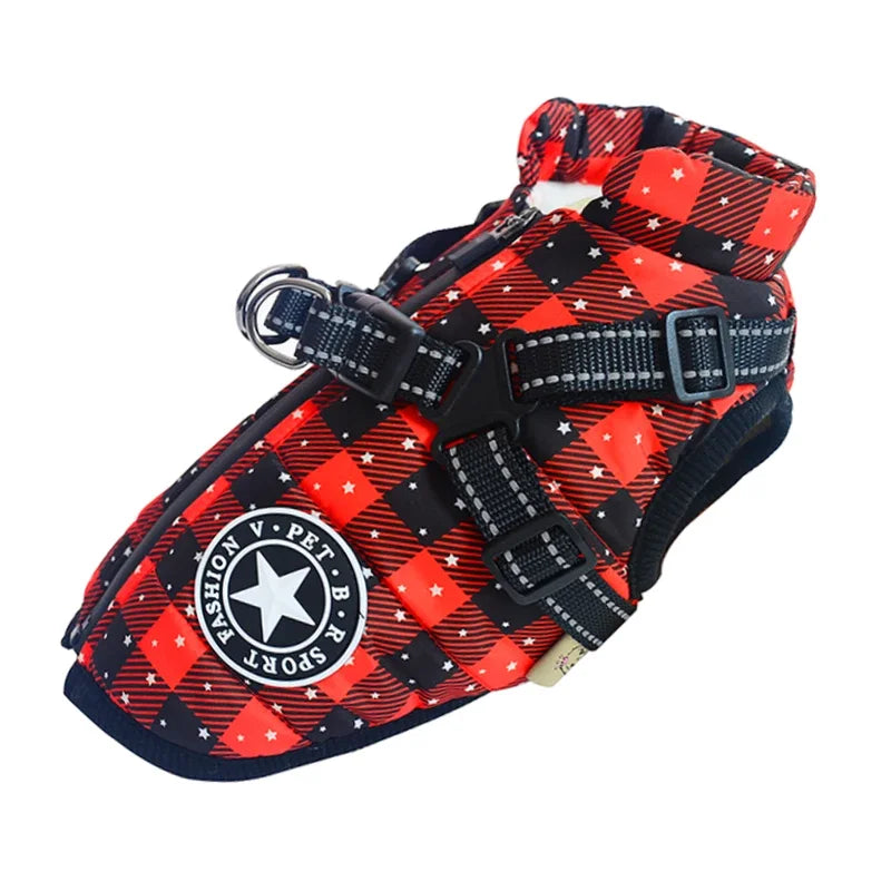 Waterproof Dog Coat & Harness – Large & Small Dog Jacket for Labrador, Chihuahua, French Bulldog