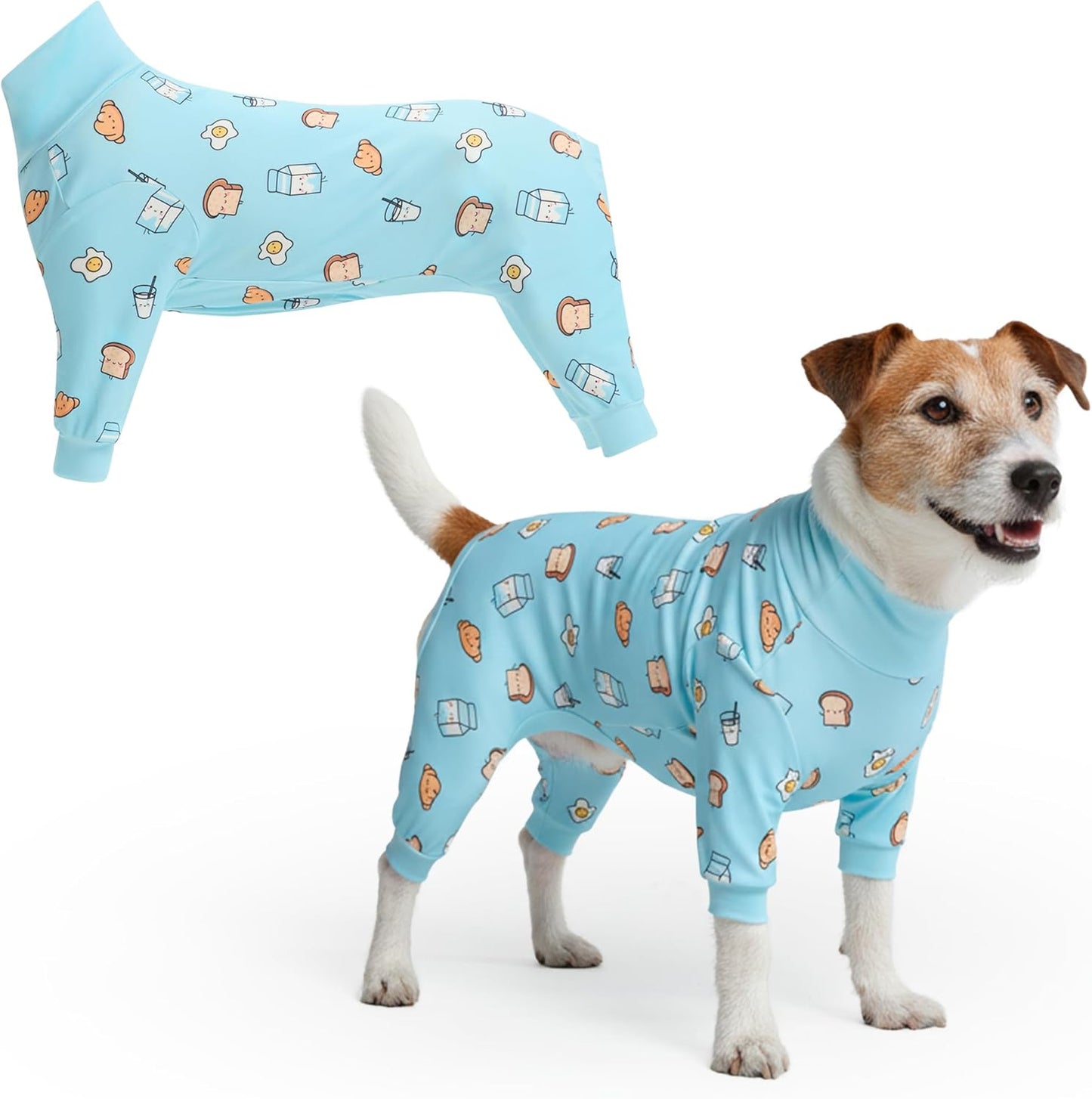 Dog Christmas Pajama, Dog Recovery Suit Male, Onesie, Ultra-Soft and 4-Way Stretch, for Small Medium and Large Breeds - Green and Red Plaid - M