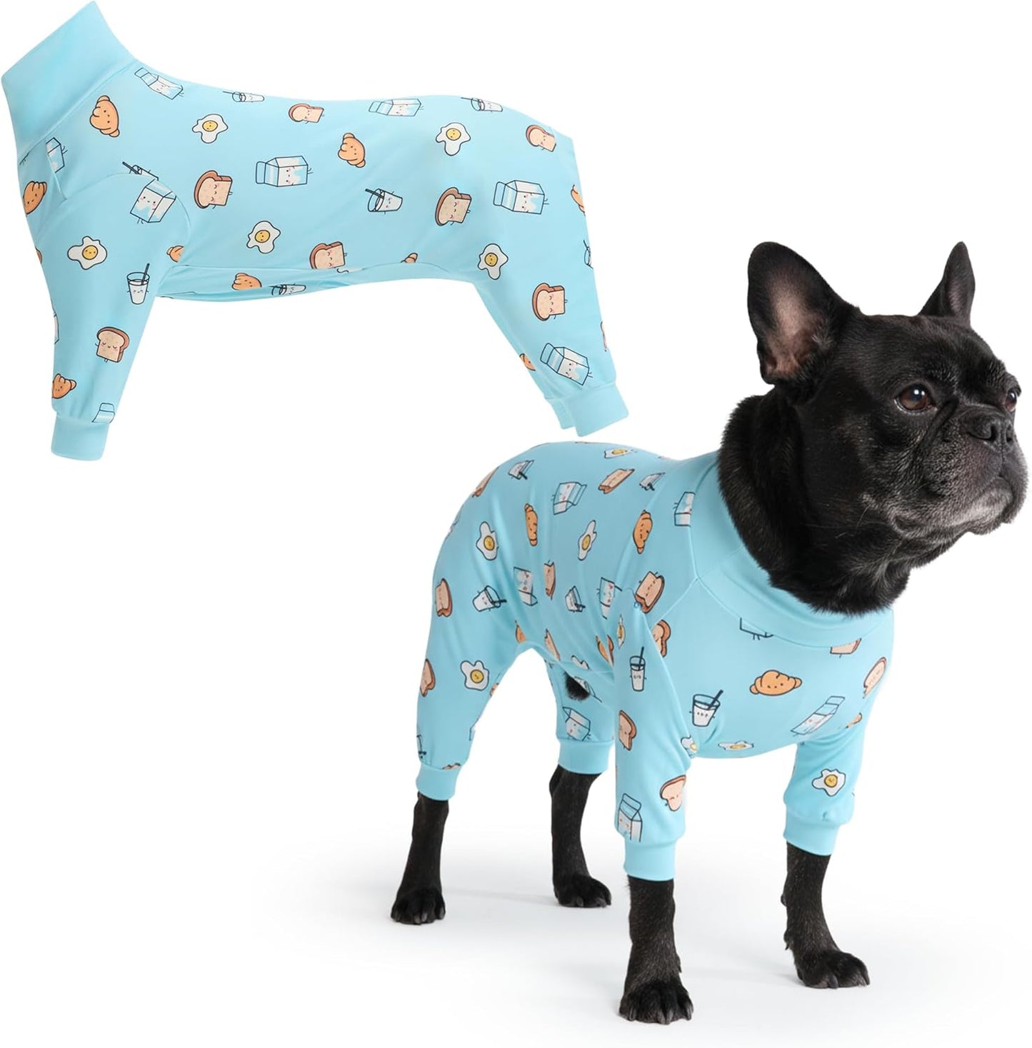 Dog Christmas Pajama, Dog Recovery Suit Male, Onesie, Ultra-Soft and 4-Way Stretch, for Small Medium and Large Breeds - Green and Red Plaid - M