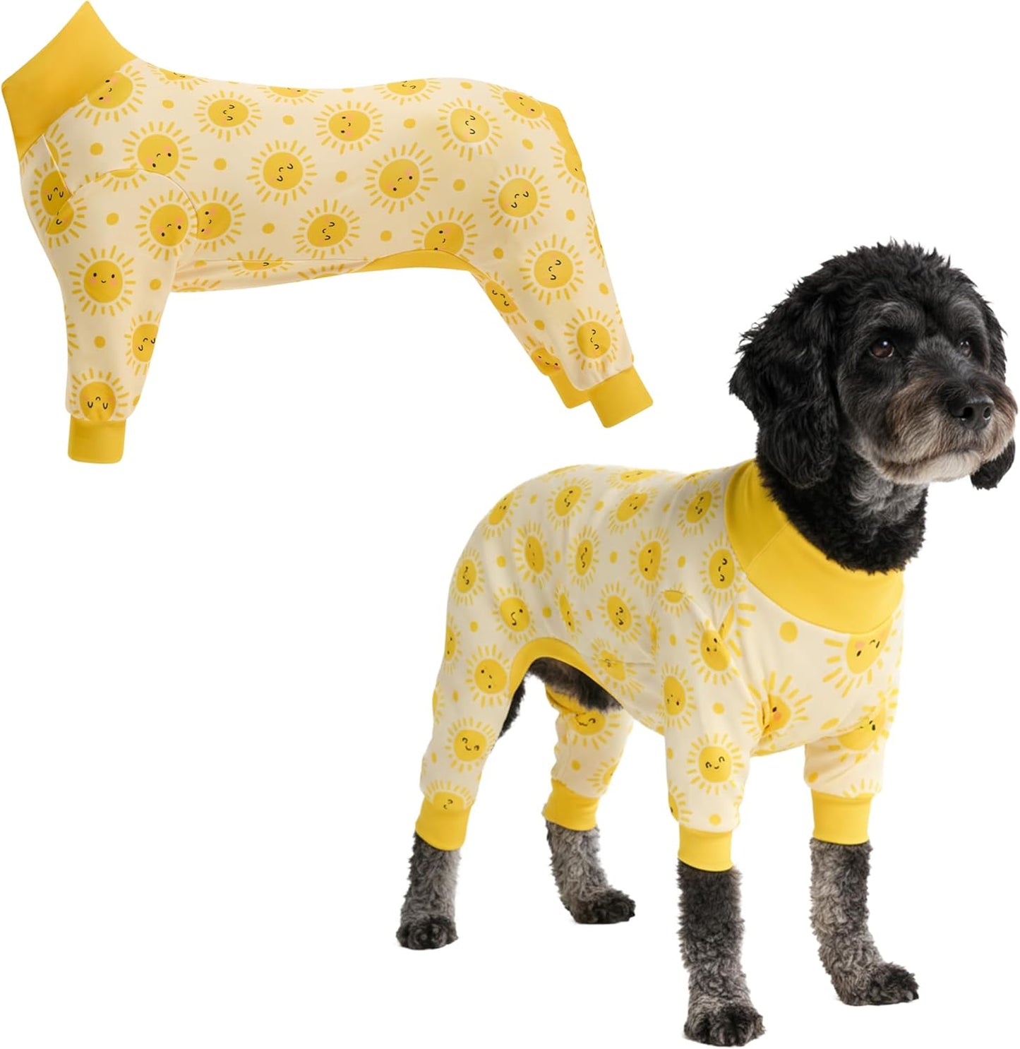 Dog Christmas Pajama, Dog Recovery Suit Male, Onesie, Ultra-Soft and 4-Way Stretch, for Small Medium and Large Breeds - Green and Red Plaid - M
