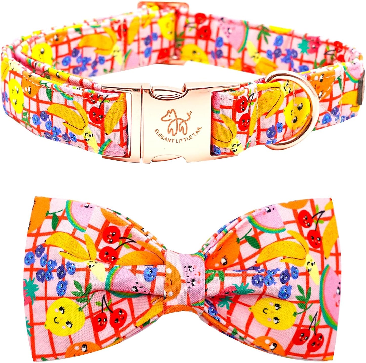 Dog Collar with Bow, Bowtie Dog Collar, Adjustable Fall Dog Collars for Small Medium Large Dogs and Cats