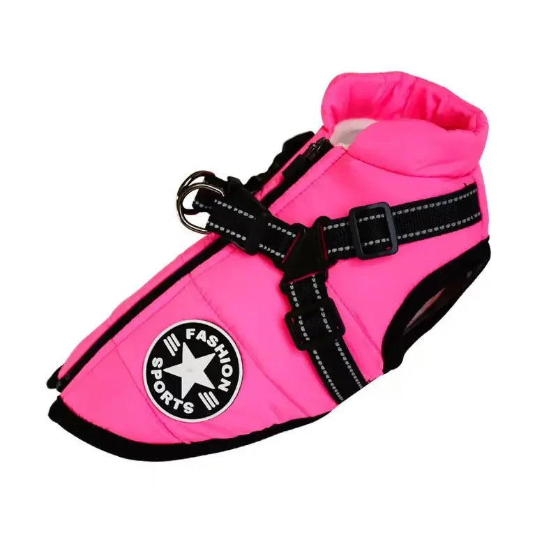Waterproof Dog Coat & Harness – Large & Small Dog Jacket for Labrador, Chihuahua, French Bulldog