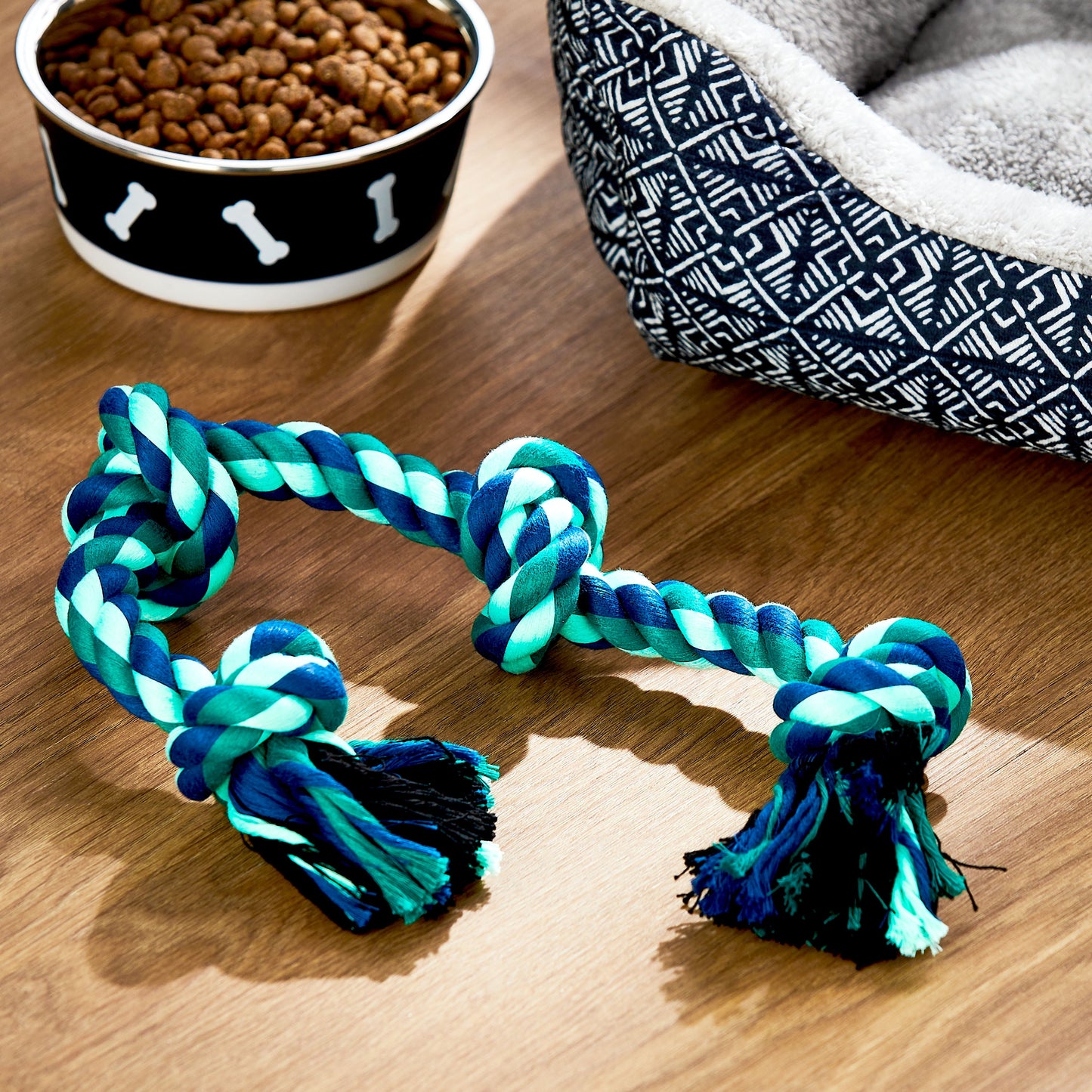 Playful Buddy Large 4 Knot Rope Chew Toy, Green