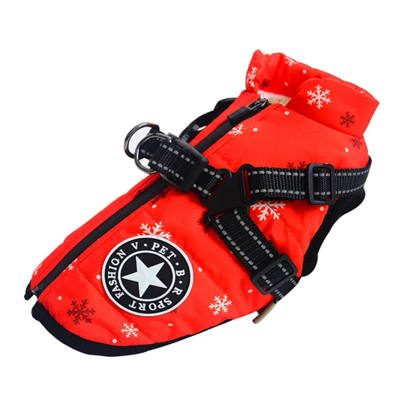 Waterproof Dog Coat & Harness – Large & Small Dog Jacket for Labrador, Chihuahua, French Bulldog