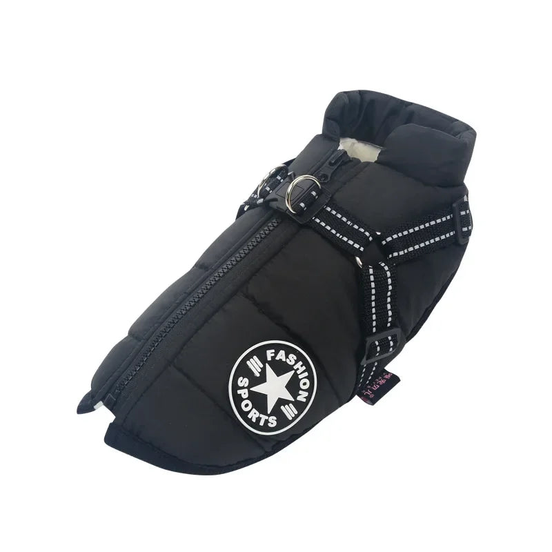 Waterproof Dog Coat & Harness – Large & Small Dog Jacket for Labrador, Chihuahua, French Bulldog