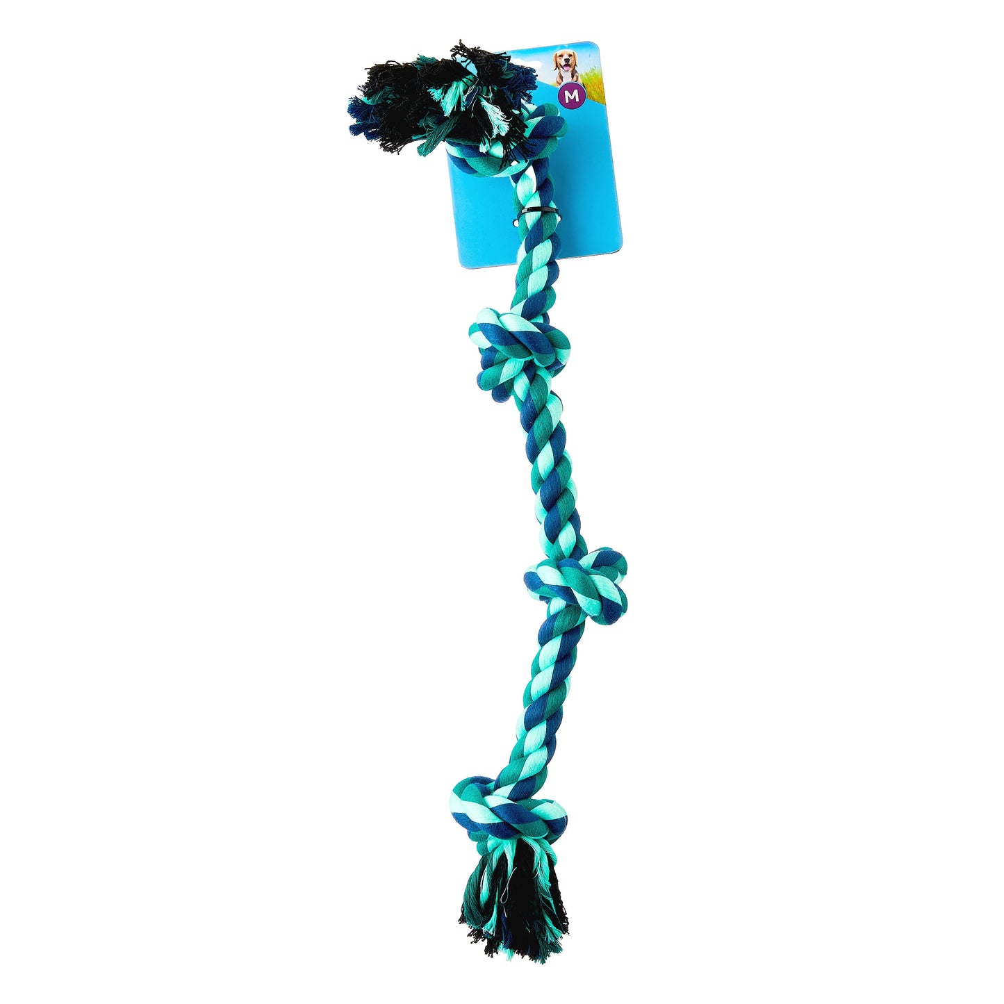 Playful Buddy Large 4 Knot Rope Chew Toy, Green