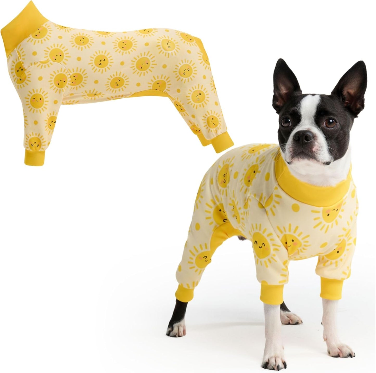 Dog Christmas Pajama, Dog Recovery Suit Male, Onesie, Ultra-Soft and 4-Way Stretch, for Small Medium and Large Breeds - Green and Red Plaid - M