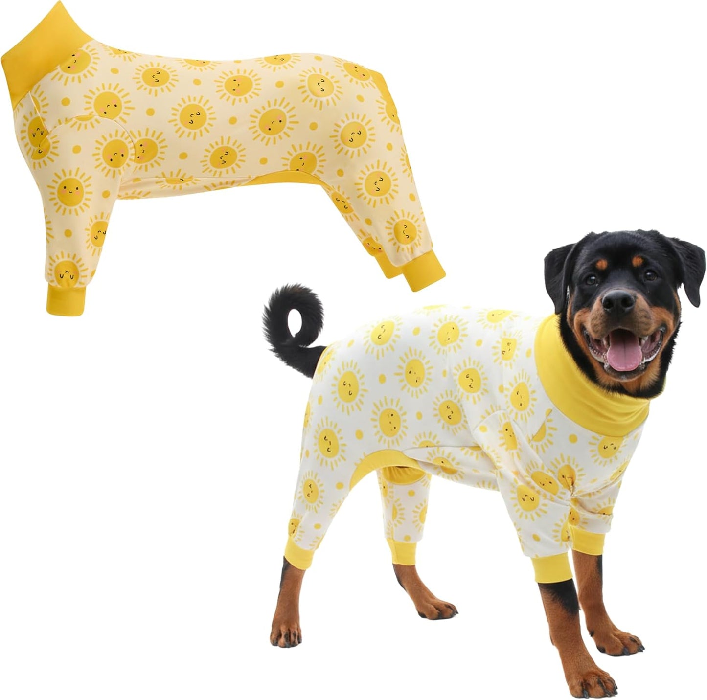 Dog Christmas Pajama, Dog Recovery Suit Male, Onesie, Ultra-Soft and 4-Way Stretch, for Small Medium and Large Breeds - Green and Red Plaid - M