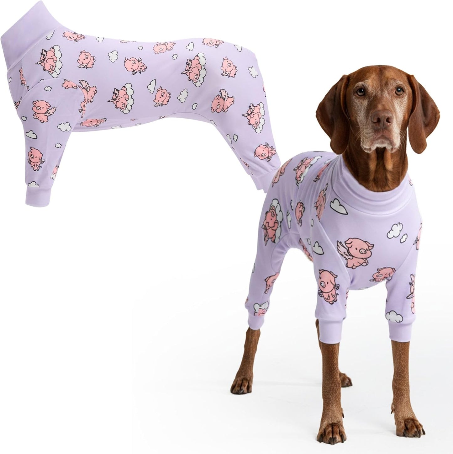 Dog Christmas Pajama, Dog Recovery Suit Male, Onesie, Ultra-Soft and 4-Way Stretch, for Small Medium and Large Breeds - Green and Red Plaid - M