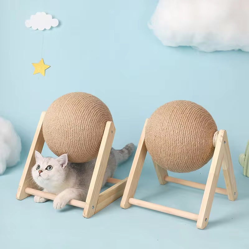 Cat Scratch Ball & Sisal Rope Toy – Wear‑Resistant Scratcher Ball for Kittens & Adult Cats